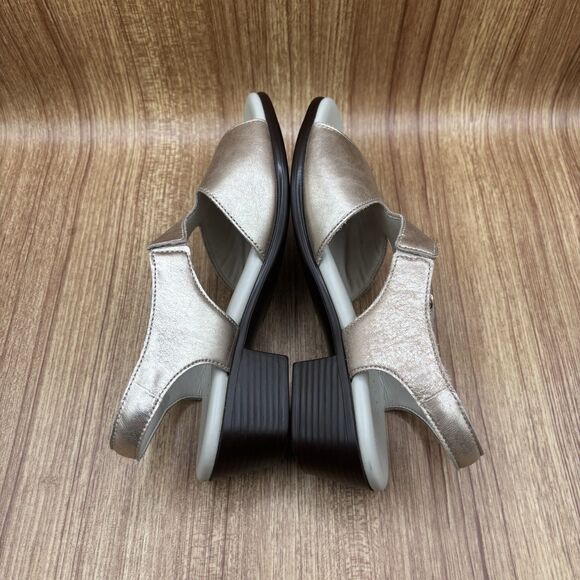 SAS Suntimer Leather Sandals Lusso (Gold) Women’s Size 7.5 M Hook And Loop Shoes - Picture 5 of 8